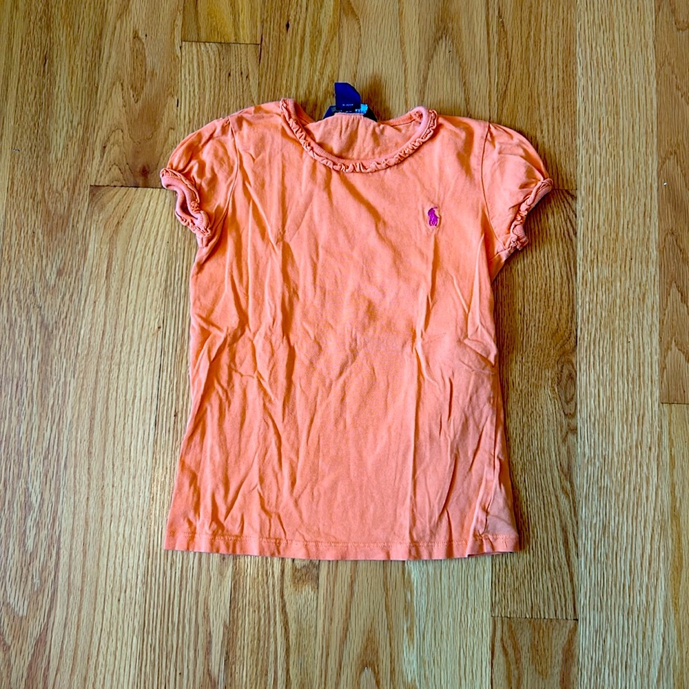 Ralph Lauren orange t-shirt, size kids 6x